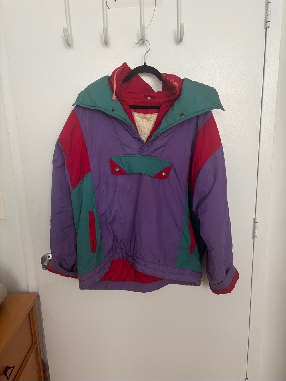 Vintage Purple & Teal Ski Jacket